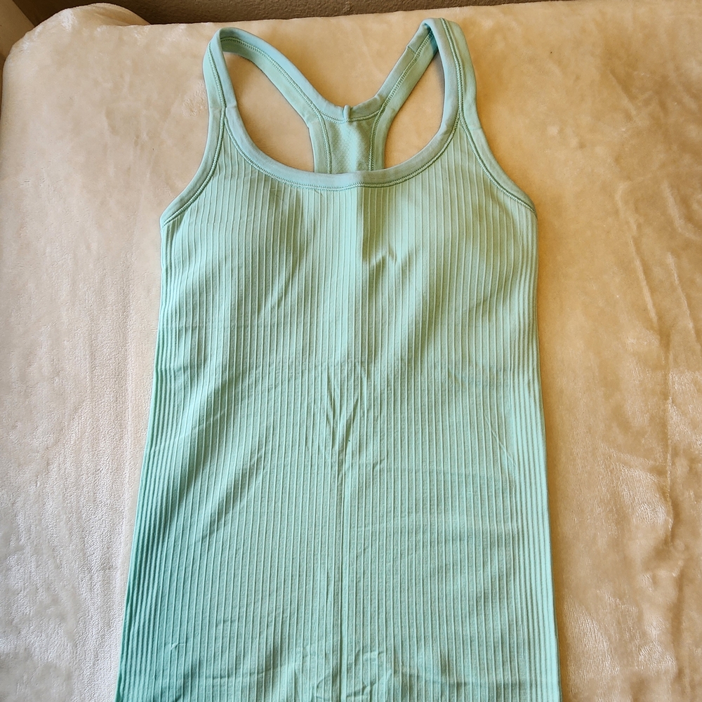 Lululemon Athletica Light Green Ribbed Tank